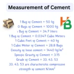 cement measurements