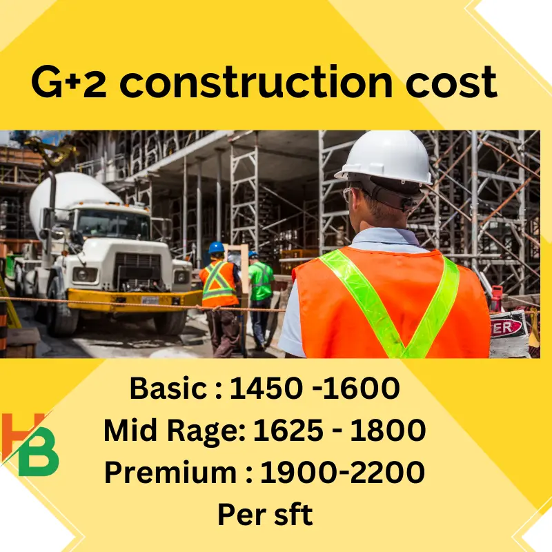 G 2 Construction Cost Per Sft Estimation In India