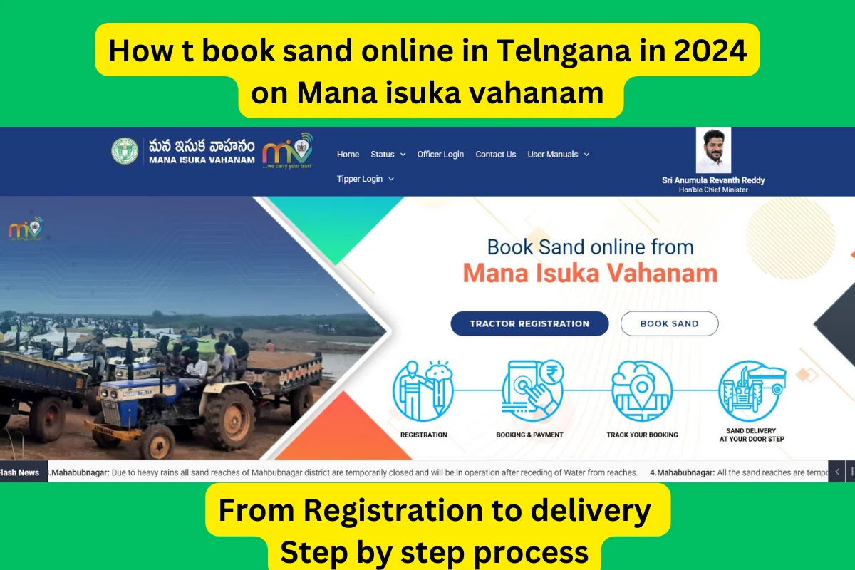 how to book sand online in Telangana step by step process