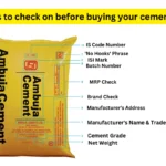 how to check cement bag