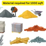 Materials required for 1000 sq ft construction